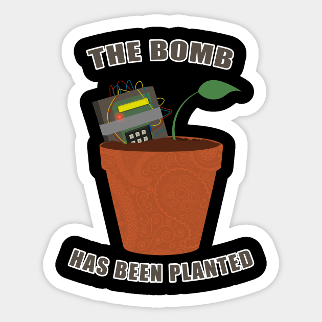 Planted Bomb Counter Strike Sticker TeePublic
